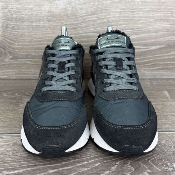 Voile Blanche Storm Fur-1B05 Women Sz 8/EU 39 Green Shearling Metallic Sneakers - Picture 2 of 11